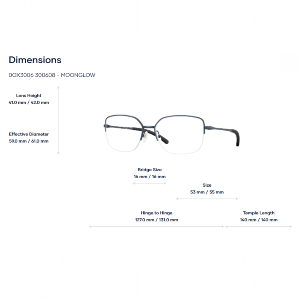 Oakley 0OX3006 Moonglow gọng kính nửa khung