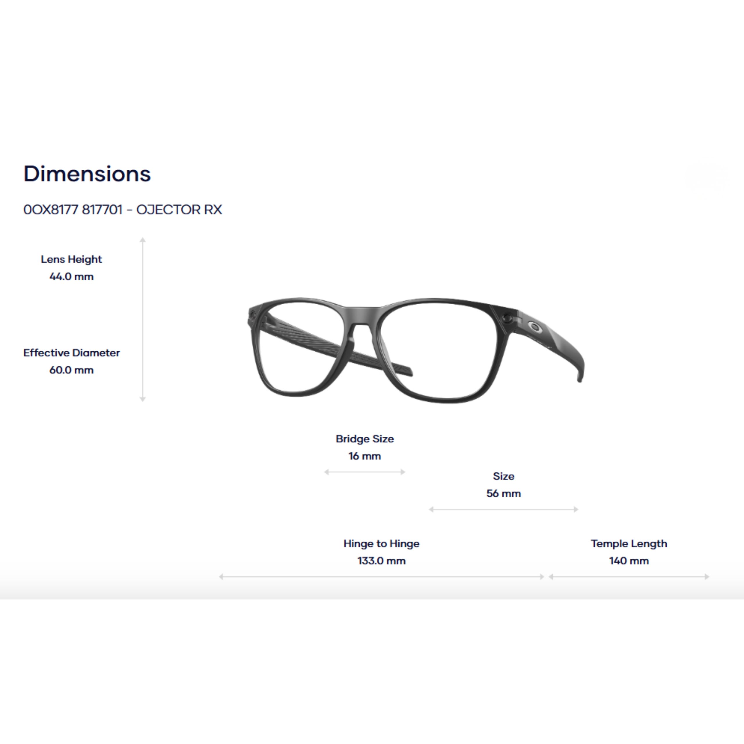 Oakley Optical Ojector rx 0OX8177 Gọng Kính – Tem Chính Hãng Luxottica