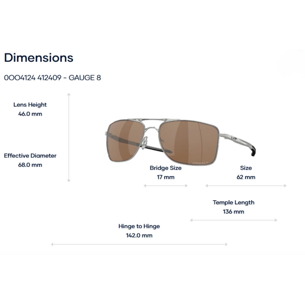 Oakley Gauge 8 0OO4124 Kính Mát Thể Thao -Tem Chính Hãng Luxottica