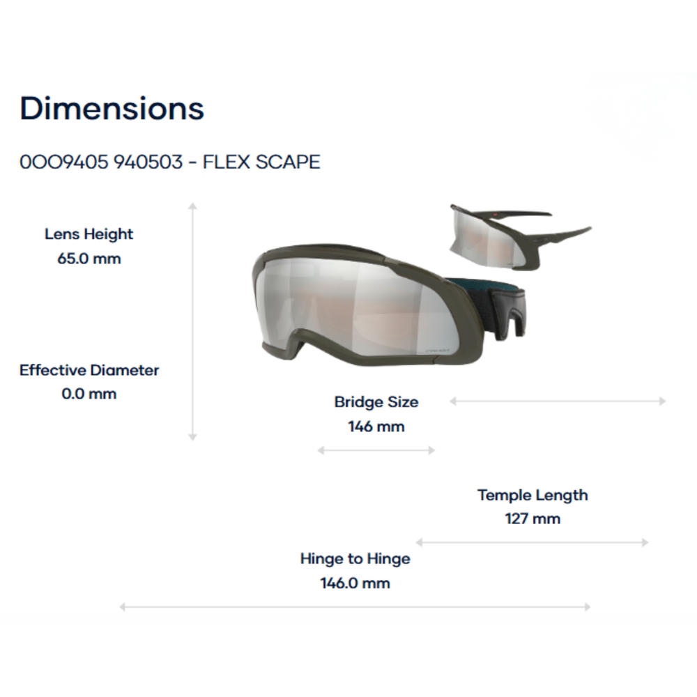 Oakley Flex Scape 0OO9405 Kính Mát Shield Lai Goggle Có Dây Đeo Tháo Rời – Tem Chính Hãng Luxottica