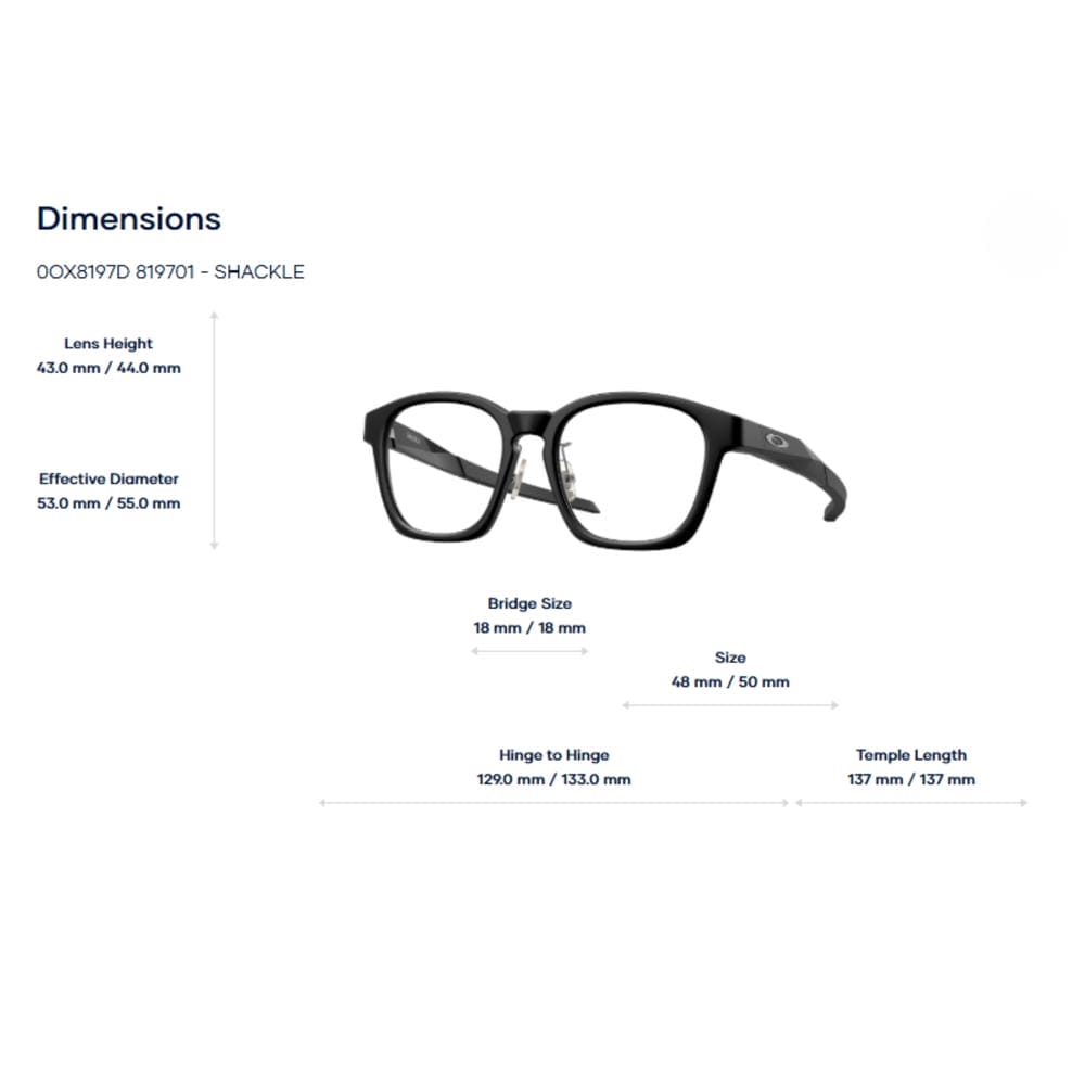 Gọng Kính Oakley 0OX8197D Shackle – Tem Chính Hãng Luxottica